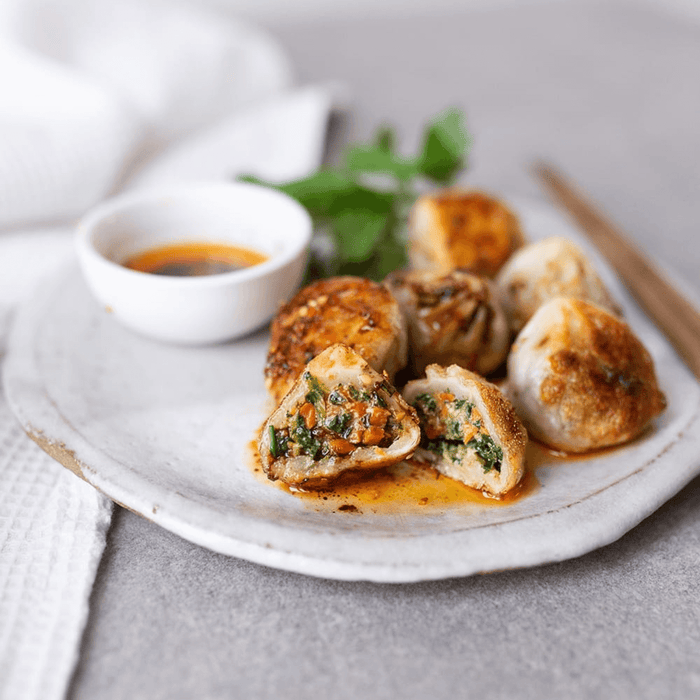 Dim sum aux légumes, tofu et sésame