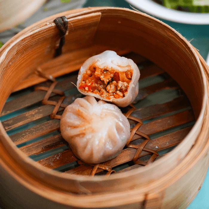 Dim sum au veau sauce chili